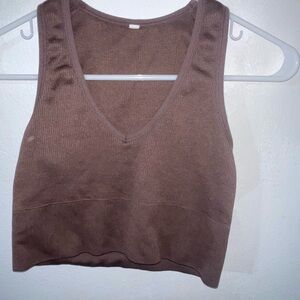 Danskin Brown Knit Crop Top